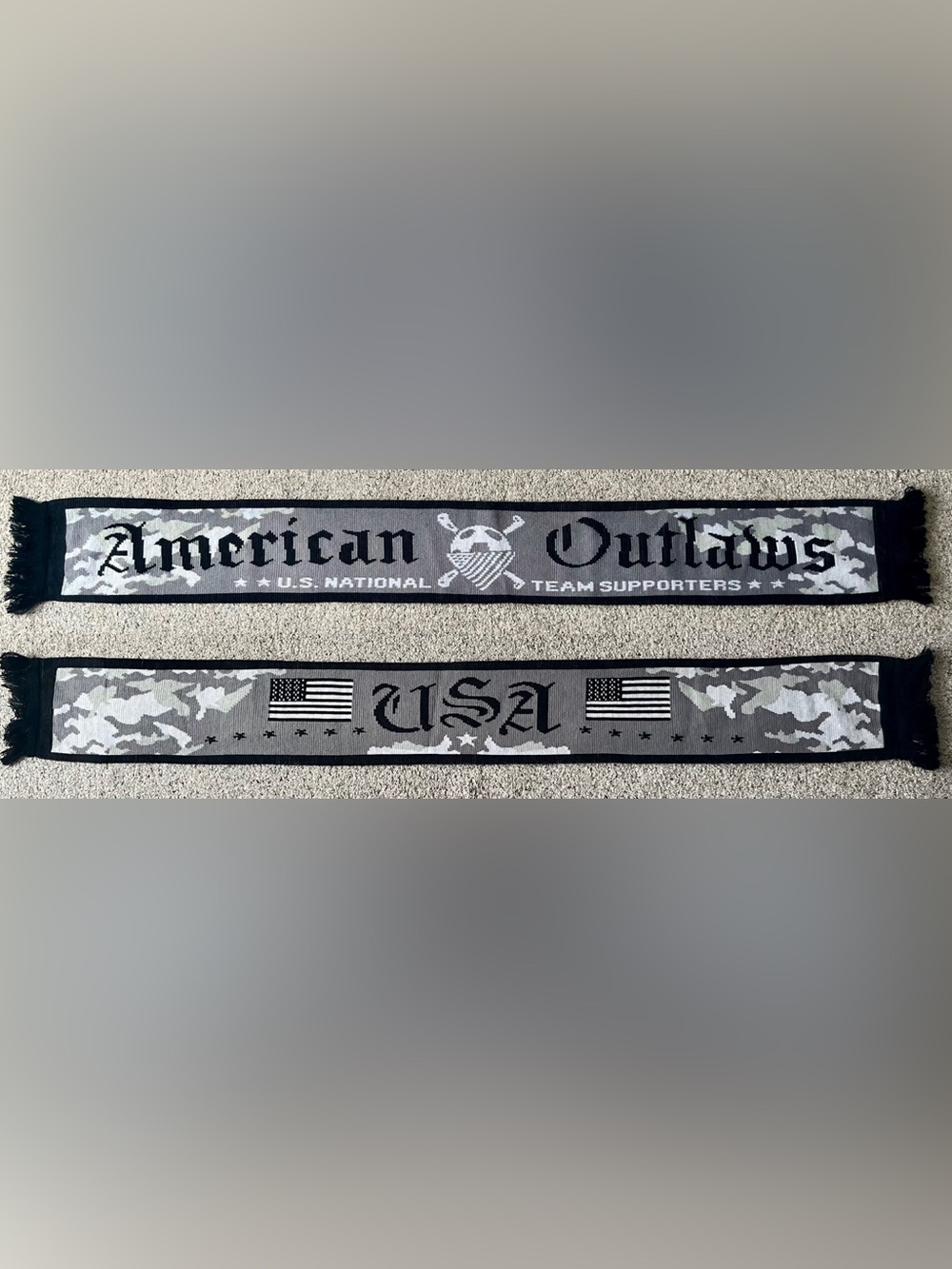 American Outlaws Camo USA Soccer Scarf (US Soccer Supporters Group)